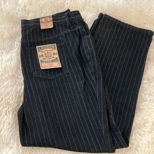 NWT Ralph Lauren 16W pinstripe black Jeans